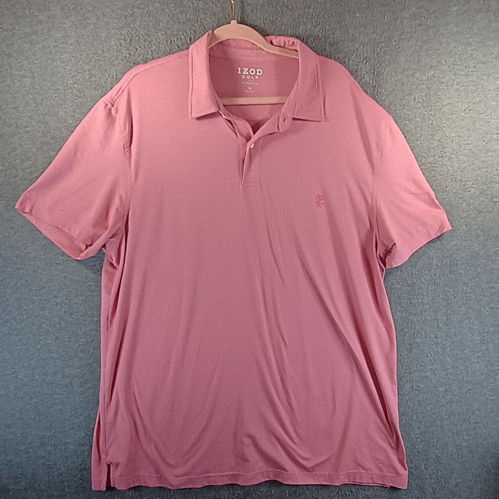 Izod Golf Title Holder‎ Polo Shirt Mens XL Red Short Sleeve Classic Fit
